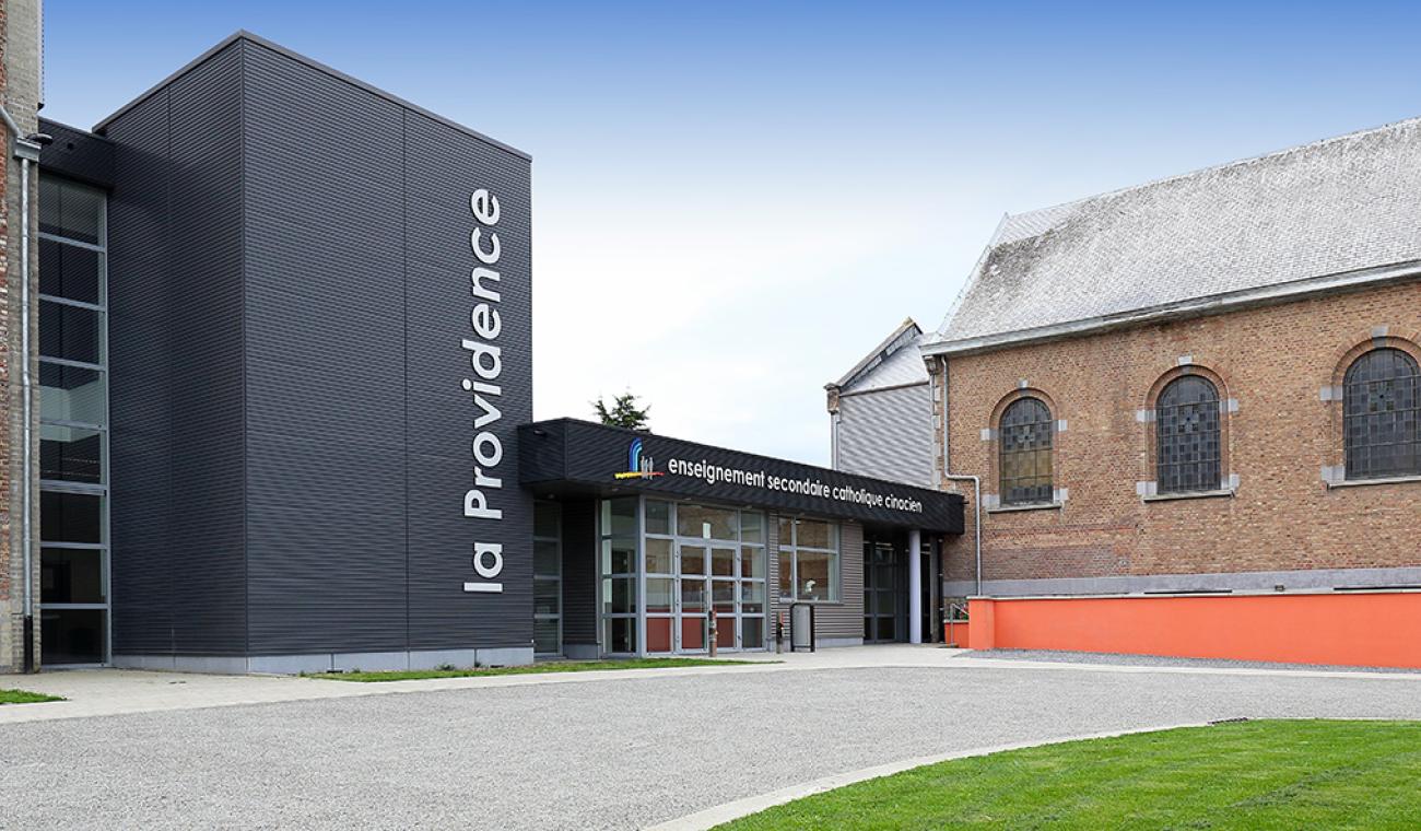 Construction de l'école de la Providence à Ciney