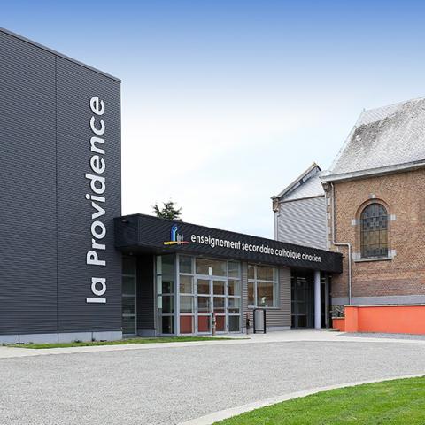 Construction de l'école de la Providence à Ciney